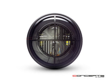 Load image into Gallery viewer, 7" Matte Black Multi Projector LED Headlight + Beemer Grill Cover