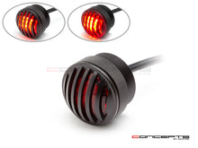 Load image into Gallery viewer, 1.65" Matte Black Mini Flush Mount CNC Billet Alum Prison Grill LED Stop / Tail Light