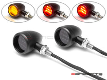 Load image into Gallery viewer, Truro Black CNC Machined Billet Alum Integrated LED Turn Signals