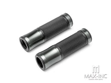 Load image into Gallery viewer, Retro Anodized CNC Machined Aluminum / Rubber Hand Grips - 7/8" (22mm)
