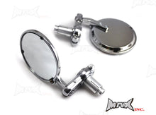Load image into Gallery viewer, Chrome Round Bar End Mirrors