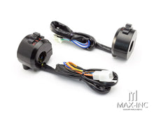 Load image into Gallery viewer, Universal Black Alloy Motorcycle Control Switch Set Combo - Fits 22mm Bars