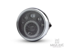 Load image into Gallery viewer, 7" Black & Chrome Universal Multi Projector LED Headlight with Halo Ring - Emarked