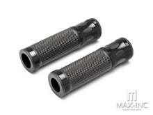 Load image into Gallery viewer, Oval Cut Anodized CNC Machined Aluminum / Rubber Hand Grips - 7/8" (22mm)
