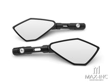 Load image into Gallery viewer, Universal Black Shorty CNC Machined Aluminum Mirrors - M8 & M10 Thread Kit