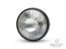 Load image into Gallery viewer, 7" Matte Black Shorty Metal Headlight - 12v / 55w Sealed Beam