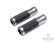 Load image into Gallery viewer, Retro Anodized CNC Machined Aluminum / Rubber Hand Grips - 7/8" (22mm)