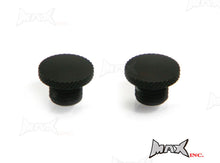 Load image into Gallery viewer, Black CNC Machined Billet Aluminium Threaded Mirror Block Off Plugs