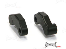 Load image into Gallery viewer, Black CNC Machined Billet Aluminum Mirror Risers / Extenders - 2 x RH M10 Thread