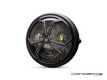 Load image into Gallery viewer, 7" Matte Black + Contrast Multi Projector LED Headlight + J-Rob Grill Cover
