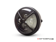 Load image into Gallery viewer, 7" Matte Black Multi Projector LED Headlight + X Cross Cover