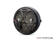 Load image into Gallery viewer, 7" Multi Projector LED Headlight + Tri-Maltese Grill Cover