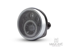 Load image into Gallery viewer, 7" Black & Chrome Universal Multi Projector LED Headlight with Halo Ring - Emarked