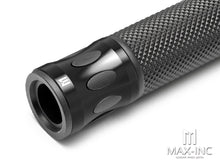 Load image into Gallery viewer, Oval Cut Anodized CNC Machined Aluminum / Rubber Hand Grips - 7/8" (22mm)