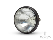 Load image into Gallery viewer, 7" Matte Black Shorty Metal Headlight - 12v / 55w Sealed Beam