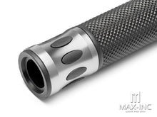 Load image into Gallery viewer, Oval Cut Anodized CNC Machined Aluminum / Rubber Hand Grips - 7/8" (22mm)