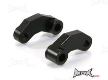 Load image into Gallery viewer, Black CNC Machined Billet Aluminum Mirror Risers / Extenders - 2 x RH M10 Thread