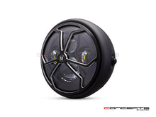 Load image into Gallery viewer, 7" Matte Black + Contrast Multi Projector LED Headlight + J-Rob Grill Cover