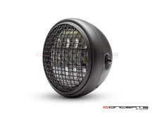 Load image into Gallery viewer, 7" Matte Black Universal Classic Metal Multi Projector LED Headlight + Mesh Grill - 12v / 75w