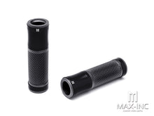 Load image into Gallery viewer, Retro Anodized CNC Machined Aluminum / Rubber Hand Grips - 7/8" (22mm)