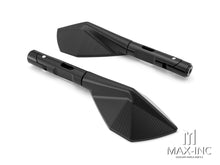 Load image into Gallery viewer, Universal Black Shorty CNC Machined Aluminum Mirrors - M8 & M10 Thread Kit