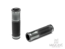 Load image into Gallery viewer, Retro Anodized CNC Machined Aluminum / Rubber Hand Grips - 7/8" (22mm)
