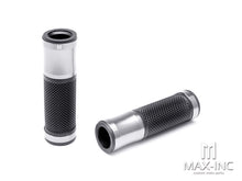 Load image into Gallery viewer, Retro Anodized CNC Machined Aluminum / Rubber Hand Grips - 7/8" (22mm)