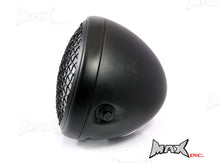 Load image into Gallery viewer, 7 INCH Matte Black Mesh Grill Metal Headlight - H4 / 55w Halogen Sealed Beam