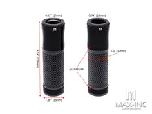 Load image into Gallery viewer, Retro Anodized CNC Machined Aluminum / Rubber Hand Grips - 7/8" (22mm)