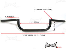 Load image into Gallery viewer, Black Cafe Racer Clubman Steel Handlebars - 7/8 (22mm)