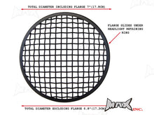 Load image into Gallery viewer, 7 INCH Matte Black Mesh Grill Metal Headlight Cover