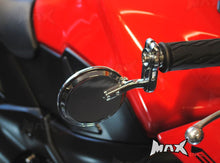 Load image into Gallery viewer, Chrome Round Bar End Mirrors