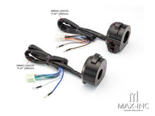 Load image into Gallery viewer, Universal Black Alloy Motorcycle Control Switch Set Combo - Fits 22mm Bars