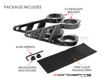 Load image into Gallery viewer, Stomp Black CNC Machined Headlight Brackets