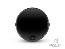 Load image into Gallery viewer, 7" Gloss Black + Chrome Shorty Metal Headlight - 12v / 55w Sealed Beam