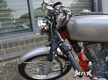 Load image into Gallery viewer, Black Cafe Racer Clubman Steel Handlebars - 7/8 (22mm)