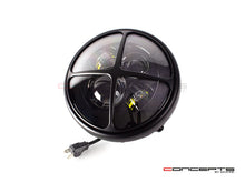 Load image into Gallery viewer, 7" Matte Black Multi Projector LED Headlight + X Cross Cover