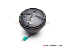 Load image into Gallery viewer, 7" Matte Black + Contrast Multi Projector LED Headlight + Cross Hairs Grill Cover