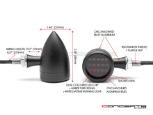 Load image into Gallery viewer, Truro Black CNC Machined Billet Alum Integrated LED Turn Signals