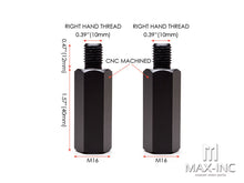 Load image into Gallery viewer, Black Metal Vertical Mirror Risers / Extenders