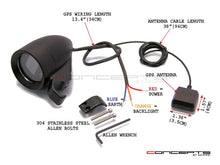 Load image into Gallery viewer, Matte Black Handlebar Mount GPS Digital Speedometer MPH / KPH - Fits 7/8" (22mm) Bars