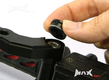 Load image into Gallery viewer, Black CNC Machined Billet Aluminum Mirror Risers / Extenders - 2 x RH M10 Thread