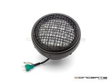 Load image into Gallery viewer, 7" Matte Black Universal Classic Metal Multi Projector LED Headlight + Mesh Grill - 12v / 75w