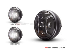 Load image into Gallery viewer, 7" Matte Black Multi Projector LED Headlight + Armour Cover