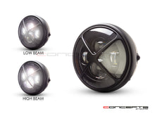 Load image into Gallery viewer, 7" Matte Black Multi Projector LED Headlight + X Cross Cover