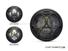 Load image into Gallery viewer, 7" Multi Projector LED Headlight + Tri-Maltese Grill Cover