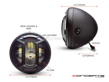 Load image into Gallery viewer, 7" Matte Black Multi Projector LED Headlight + Armour Cover
