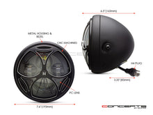 Load image into Gallery viewer, 7" Multi Projector LED Headlight + Tri-Maltese Grill Cover