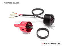 Load image into Gallery viewer, 1.65" Matte Black Mini Flush Mount CNC Billet Alum Prison Grill LED Stop / Tail Light