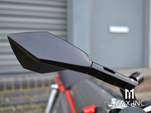 Load image into Gallery viewer, Universal Black Shorty CNC Machined Aluminum Mirrors - M8 & M10 Thread Kit